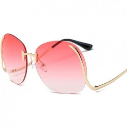 Aviator 2019 Vintage Rimless Sunglasses Women Brand Designer Metal Female Mirror Sun 1 - 5 - CU18XDWWKQW $9.41