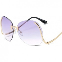 Aviator 2019 Vintage Rimless Sunglasses Women Brand Designer Metal Female Mirror Sun 1 - 5 - CU18XDWWKQW $9.41