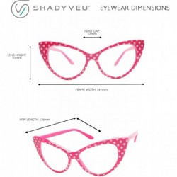 Oversized Vintage Cateye Sunglasses UV Protection Non Prescription Clear Lens Chic Retro Fashion Mod - C418W8I95GH $11.95