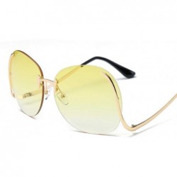 Aviator 2019 Vintage Rimless Sunglasses Women Brand Designer Metal Female Mirror Sun 1 - 5 - CU18XDWWKQW $9.41