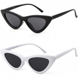 Square Retro Vintage Cateye Sunglasses for Women Clout Goggles Plastic Frame Glasses - CN188L287I6 $27.53
