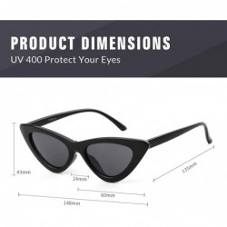Square Retro Vintage Cateye Sunglasses for Women Clout Goggles Plastic Frame Glasses - CN188L287I6 $11.96