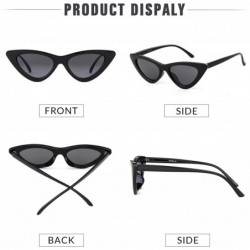 Square Retro Vintage Cateye Sunglasses for Women Clout Goggles Plastic Frame Glasses - CN188L287I6 $11.96