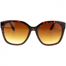 Oversized Luxury Metal Chain Link Trim Large Butterfly Sunglasses - Tortoise - CA11YNNIBZN $12.73