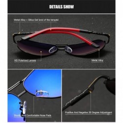 Sport Polarized Sunglasses for Men Classic Aviator Lens Alloy Frame for Driving Fishing Golf UV400 Protection - CC18AYRS5NS $...