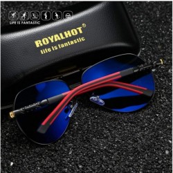 Sport Polarized Sunglasses for Men Classic Aviator Lens Alloy Frame for Driving Fishing Golf UV400 Protection - CC18AYRS5NS $...