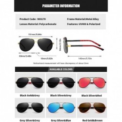 Sport Polarized Sunglasses for Men Classic Aviator Lens Alloy Frame for Driving Fishing Golf UV400 Protection - CC18AYRS5NS $...