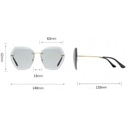 Wayfarer Sunglasses Women Rimless Diamond Cutting Lens Brand Designer Ocean Shades Vintage Sun Glasses Uv400 - CF18TTZAS7E $1...