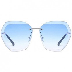 Wayfarer Sunglasses Women Rimless Diamond Cutting Lens Brand Designer Ocean Shades Vintage Sun Glasses Uv400 - CF18TTZAS7E $1...