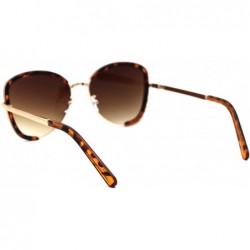 Butterfly Womens 90s Designer Fashion Oversize Cateye Style Butterfly Sunglasses - Gold Tortoise Brown - C318UIOGG5C $13.41