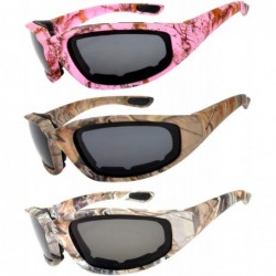 Goggle Set of 2- 3 Pairs Motorcycle CAMO Padded Foam Sport Glasses Colored Lens - Smoke_camo-pink_camo3_camo2 - CY1847Y6XK8 $...