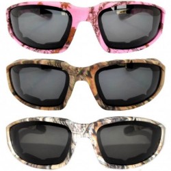 Goggle Set of 2- 3 Pairs Motorcycle CAMO Padded Foam Sport Glasses Colored Lens - Smoke_camo-pink_camo3_camo2 - CY1847Y6XK8 $...