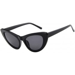 Cat Eye Cat Eye Big Frame Sunglasses Retro Fashion Eyewear for Ladies Man (D) - D - CH18R54RAQE $10.74