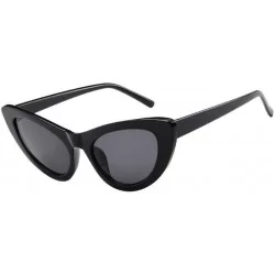 Cat Eye Cat Eye Big Frame Sunglasses Retro Fashion Eyewear for Ladies Man (D) - D - CH18R54RAQE $18.07