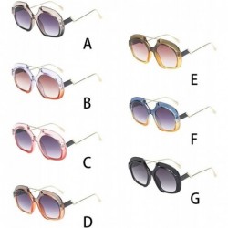 Square Rectangular Sunglasses Polarized Protection Oversized - CL18QIOY99U $8.13