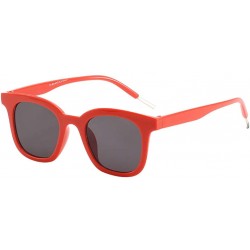 Round Polarized Sunglasses Vintage Round Sunglasses for Women/Men Classic Retro Designer Style - Red - CD18UITT0HC $19.08