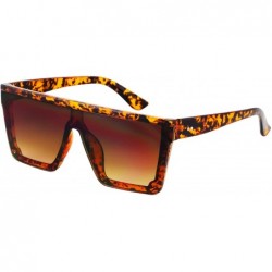 Square Oversized Semi Rimless Sunglasses Tortoise - Tortoise - CX18T87WUG8 $9.33