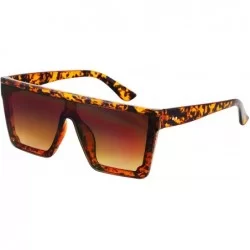 Square Oversized Semi Rimless Sunglasses Tortoise - Tortoise - CX18T87WUG8 $20.92