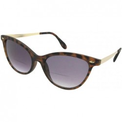Cat Eye Bifocal Sunglasses Women's Cat-eye B105 - Tortoise Frame-gray Lenses - CH18RN3XWHH $32.16
