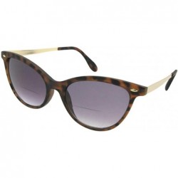 Cat Eye Bifocal Sunglasses Women's Cat-eye B105 - Tortoise Frame-gray Lenses - CH18RN3XWHH $27.99