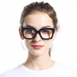 Cat Eye Anti-Blue Blocker Light Square Reading Glasses w/Leopard Arms - 2 Pairs /Anti Blue - Blue+gray - C918YKTD2T9 $17.30