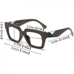 Cat Eye Anti-Blue Blocker Light Square Reading Glasses w/Leopard Arms - 2 Pairs /Anti Blue - Blue+gray - C918YKTD2T9 $17.30