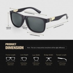 Wayfarer Polarized Sunglasses for Women and Men-HD Lens Glare-Free-100% UV Protection M44 - Matte Black Frame Green Lens - CA...
