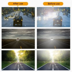 Rectangular HD Night Vision Driving Glasses - Anti Glare - Rainy & Any Weather Safety Sun Glasses For Women& Men Fashion - CD...
