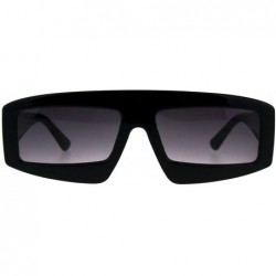 Rectangular Unisex Futuristic Sunglasses Rectangular Robot Fashion Frame UV 400 - Black (Smoke) - C718DWNK809 $20.28