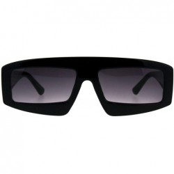 Rectangular Unisex Futuristic Sunglasses Rectangular Robot Fashion Frame UV 400 - Black (Smoke) - C718DWNK809 $12.54