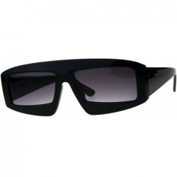 Rectangular Unisex Futuristic Sunglasses Rectangular Robot Fashion Frame UV 400 - Black (Smoke) - C718DWNK809 $12.54
