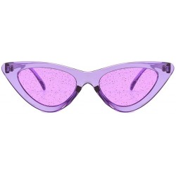 Cat Eye Fashion Sunglasses - UV Protection - Cat Eye Jelly Color Shade Sunglasses Integrated Stripe Vintage Glasses - CJ18QQG...