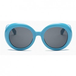 Round Polarized Sunglasses Glasses Protection Activities - Blue - C118TQWMCLS $12.18