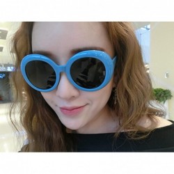 Round Polarized Sunglasses Glasses Protection Activities - Blue - C118TQWMCLS $12.18