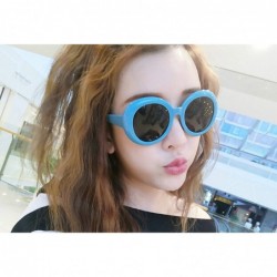 Round Polarized Sunglasses Glasses Protection Activities - Blue - C118TQWMCLS $12.18