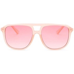 Goggle Polarized Sunglasses Gradient Colorful Mirrored - Pink - CA196HGM66T $8.73