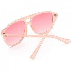 Goggle Polarized Sunglasses Gradient Colorful Mirrored - Pink - CA196HGM66T $8.73