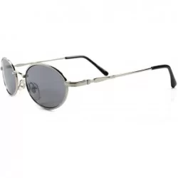 Round Old Fashion 80s 90s Mens Womens Indie Vintage Style Round Oval Sunglasses - Silver - CK1892EN53Z $23.84