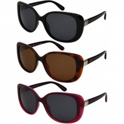 Oval Plastic Rectangular Vintage Square Sunglasses Women Polarized Lens 34167TT-P - CB18INC8XWH $8.43