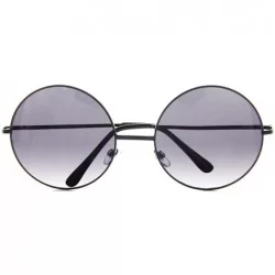 Oversized Oversized Round Glasses Men Women Metal Frame Retro Vintage Fashion - Black/Gradient - CK12NW3HPAJ $12.20