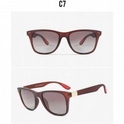 Square TR90 Spectacle Frame TAC1.1 Polarized Sunglasses Men's Cycling Driving Sunglasses - Transparent Tawny C7 - CQ1905S3NUL...