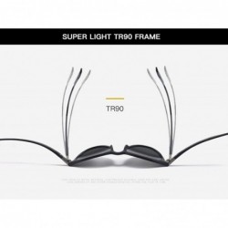 Square TR90 Spectacle Frame TAC1.1 Polarized Sunglasses Men's Cycling Driving Sunglasses - Transparent Tawny C7 - CQ1905S3NUL...