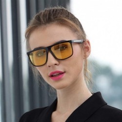 Square Polarized Sunglasses Nigt vision for Men UV400 Driving Sunglasses Gradient Sun Glasses - White Black - C6199L7II9C $13.50
