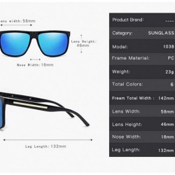 Square Polarized Sunglasses Nigt vision for Men UV400 Driving Sunglasses Gradient Sun Glasses - White Black - C6199L7II9C $13.50