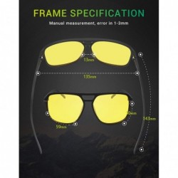 Sport Polarized Sports Sunglasses UV400 Protection for Men Women Lightweight Double Bridge Design Sun Glasses - Yellow - CP19...