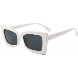 Oversized 2019 Square Sunglasses Men Brand Designer Mirror Photochromic Oversized Black - White - CG18XE9KXLR $18.19