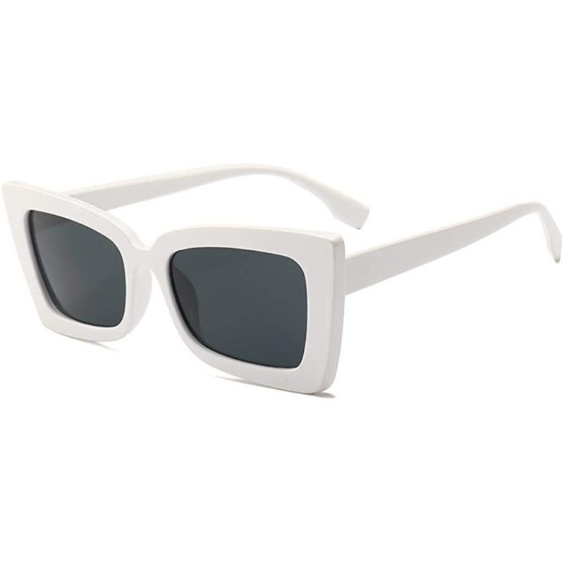 Oversized 2019 Square Sunglasses Men Brand Designer Mirror Photochromic Oversized Black - White - CG18XE9KXLR $11.96