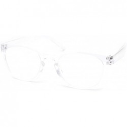 Rectangular Unisex Plastic Rectangular Mod Dressy Fashion Reading Glasses - Clear - CX18ZYGGEC9 $19.31