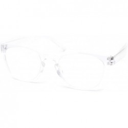 Rectangular Unisex Plastic Rectangular Mod Dressy Fashion Reading Glasses - Clear - CX18ZYGGEC9 $9.52