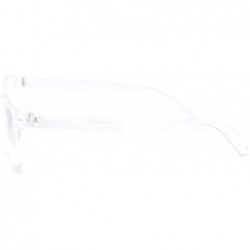 Rectangular Unisex Plastic Rectangular Mod Dressy Fashion Reading Glasses - Clear - CX18ZYGGEC9 $9.52